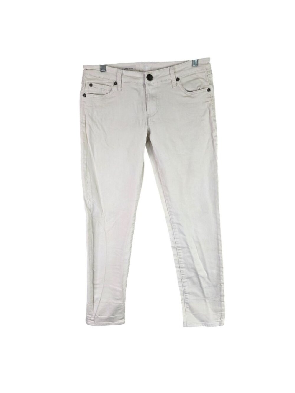Womens Kut From The Kloth Catherine Boyfriend White Denim Jeans Mid Rise Size 6
